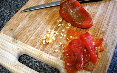 Năut cu ardei copt și roșii (de la 9 luni)