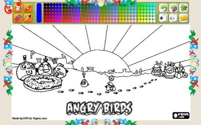Pagini de colorat Angry Birds