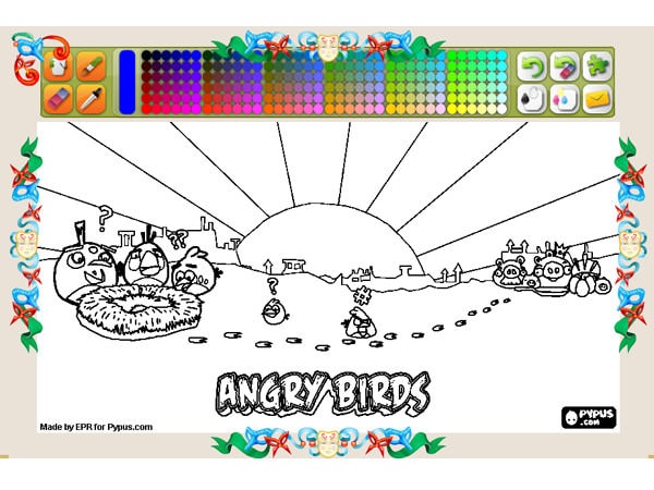 Pagini de colorat Angry Birds