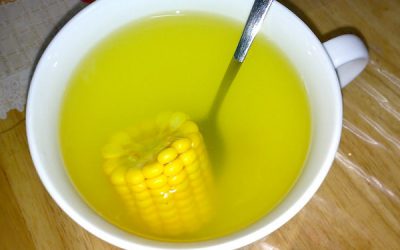 Supă cremă de porumb și cartofi (de la 8 luni)