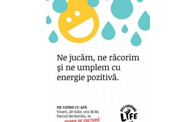 Bătaie cu apă în mijlocul orașului