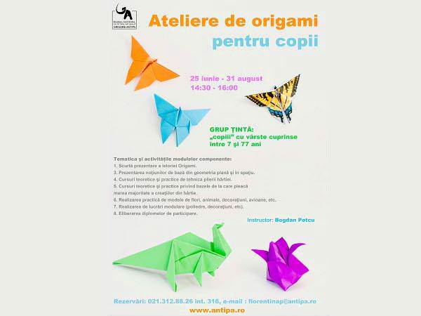 Origami și zoologie în același atelier?!