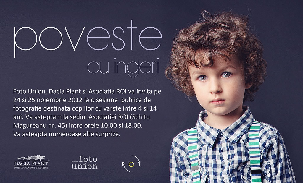 Se pozează îngerii! Fotografie pentru copii