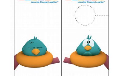 Semn pentru ușa camerei copiilor, de la Pocoyo