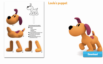 Jucărie DIY: cățelul din Pocoyo