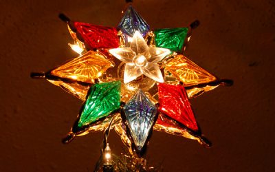 Steluțe colorate pentru bradul de Crăciun