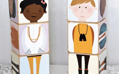 DIY: Puzzle simpatic cu ajutorul cuburilor de lemn