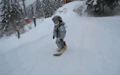 Cel mai mic fan al snowboard-ului