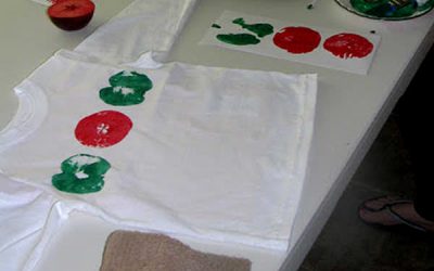 DIY: tricouri cu mere colorate