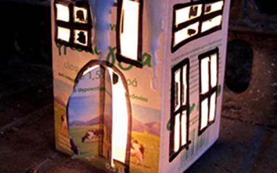 DIY: Din cutii de lapte în lămpi