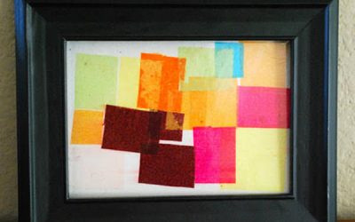 DIY: Tablou-colaj din șervețele