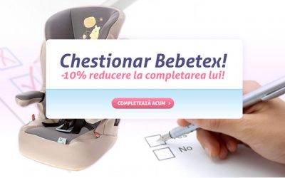 Reducere la scaunele auto pentru copii, prin completarea unui chestionar