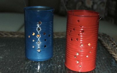 Din cutii de conserve în felinare handmade