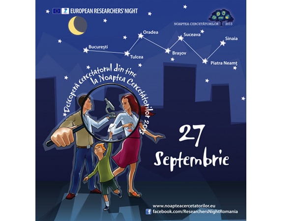 Noaptea Cercetătorilor – 27 septembrie – în 300 de orașe europene