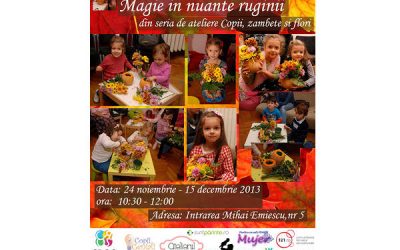 Magie în nuanţe ruginii – atelier de aranjamente florale