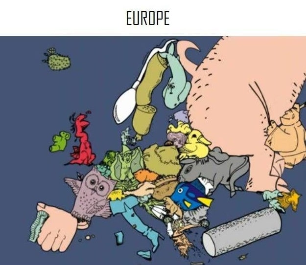 Învață harta Europei, în desene