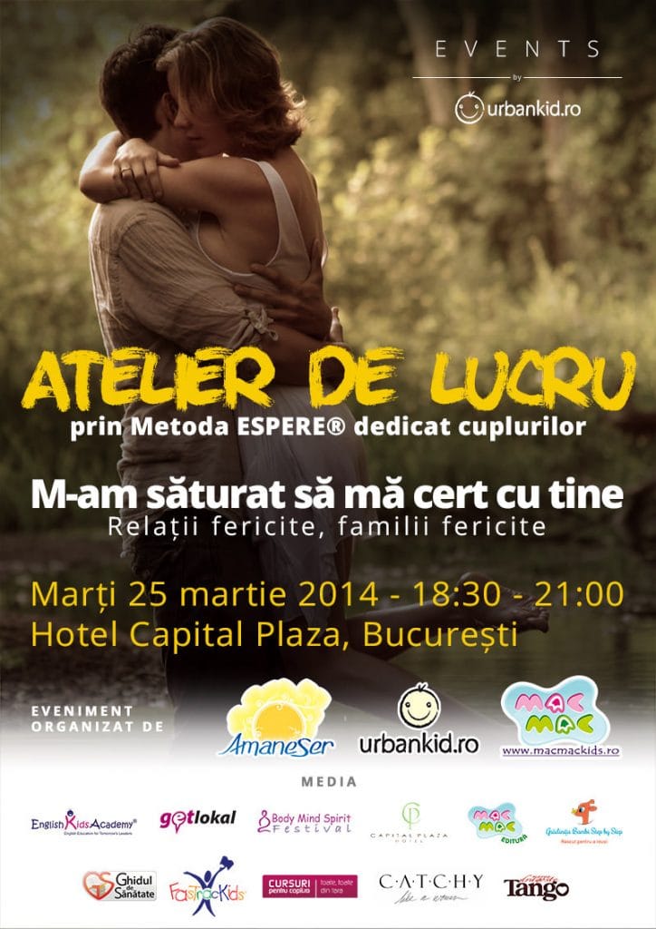 Vă iubiți și totuși nu știi cum ajungeți să vă certați? – Atelier de lucru pentru cupluri