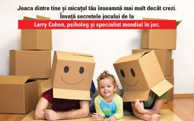 Frici, frământare, joc și relaxare, cu psihologul american Lawrence J. Cohen [invitație la concurs încheiat]