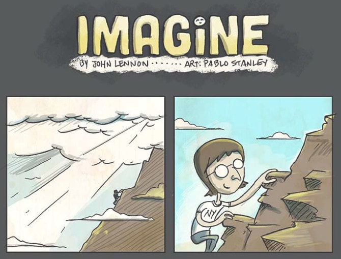 “Imagine” de la John Lennon, în imagini colorate