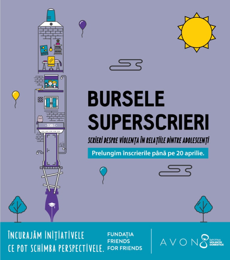 Bursele Superscrieri/Avon: căutăm jurnaliști care să documenteze violența în cuplurile de adolescenți