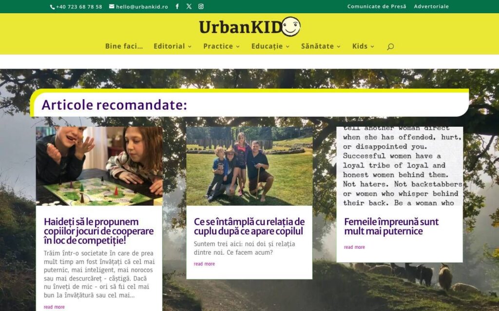 Prima pagină UrbanKID, iunie 2026